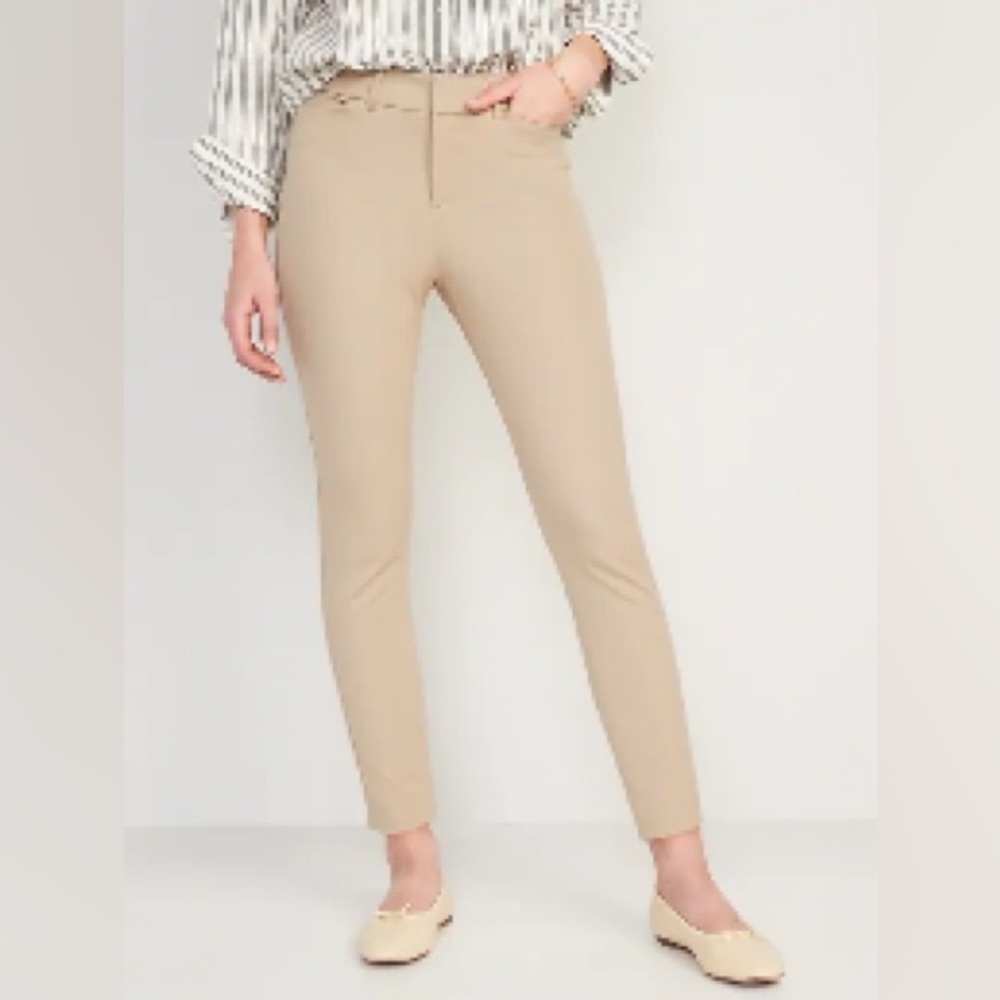 NEW High-Rise Skinny Pants in Tan